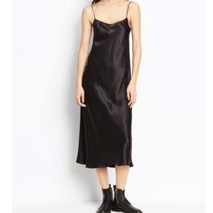 Vince Satin Slip Dress Black XS